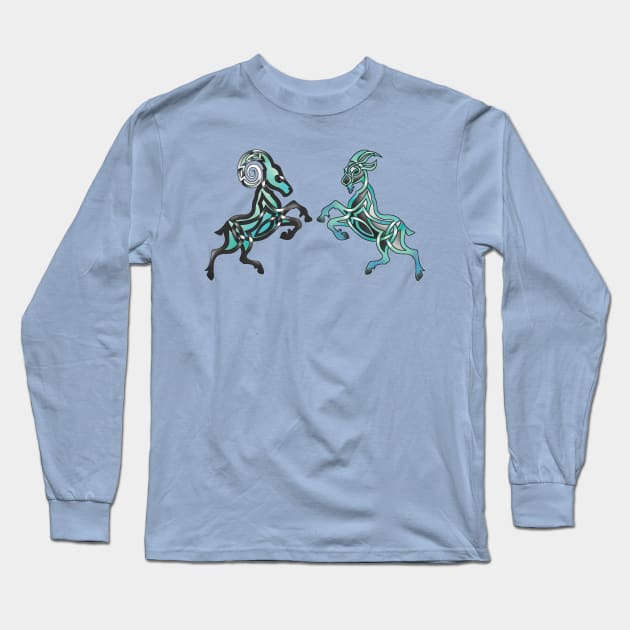 Rockin' Ram & Gusto Goat Long Sleeve T-Shirt by KnotYourWorld4